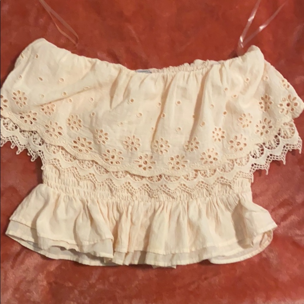 strapless crop top